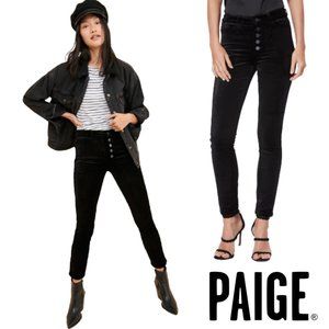 𝅺Paige Hoxton Ankle Peg Black Velvet Pants